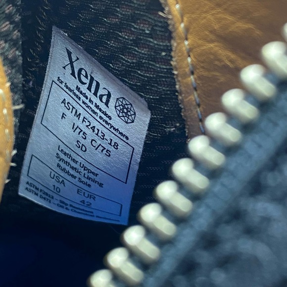 Xena Womens Gravity Steel Toe Black Leather Ankle Safety Work Boots Booties 10 - Picture 8 of 8